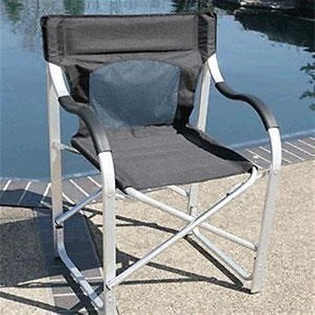 TENTO CAMPAIT Deluxe Aluminum Folding Director Chair - Black TE350279